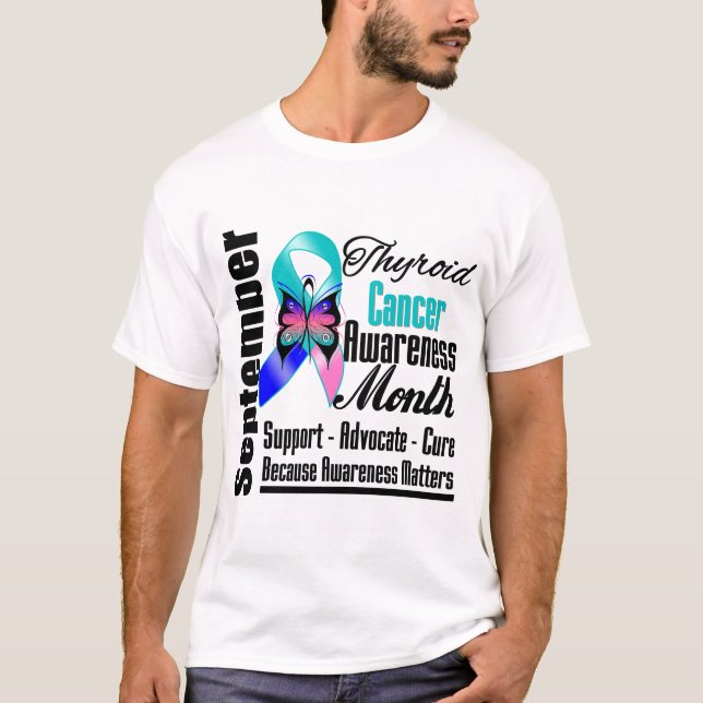 Camiseta Mariposa v5 del mes de la conciencia del cáncer de (Anverso)