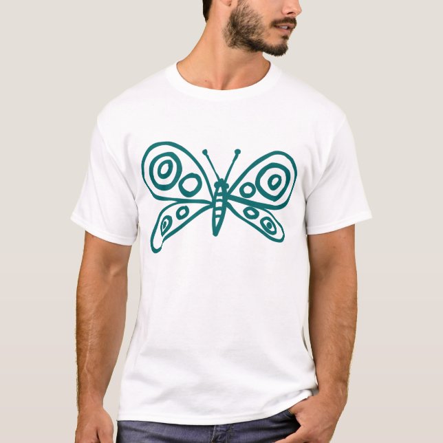 Camiseta Mariposa - Verde Musgo (Anverso)