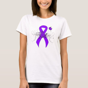 Camiseta Mariposa Violeta Cinta, linfoma de Hodgkin
