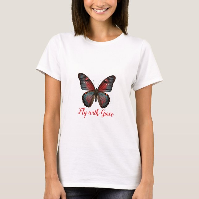 Camiseta Mariposa- Volar con Grace (Anverso)