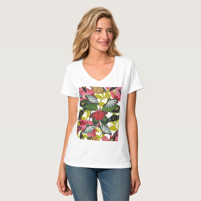 Camiseta Mariposa y amapola (Anverso completo)
