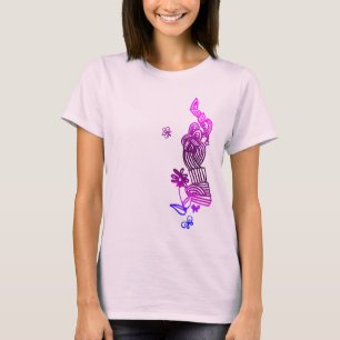 Camiseta Mariposa Y Carne De Doodle