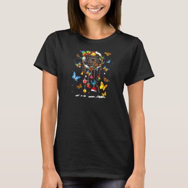 Camiseta Mariposa Y Dreamcatcher Raglan (Anverso)