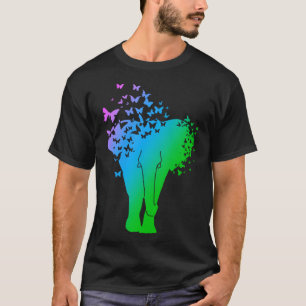 Camiseta Mariposa y elefante en la naturaleza