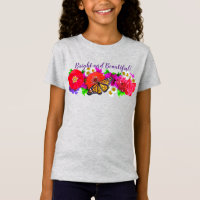Mariposa y flores de monarca brillantes y hermosas