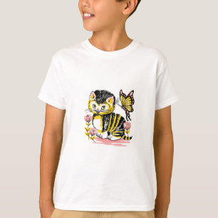 Camiseta Mariposa y gatitos