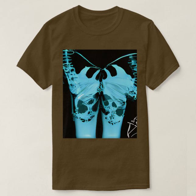 Camiseta Mariposa y hermosa Monstruo de Xray Azul (Diseño del anverso)