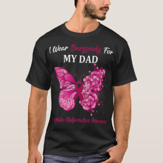 Camiseta Mariposa: Yo Uso Borgoña Para Mi Papá.