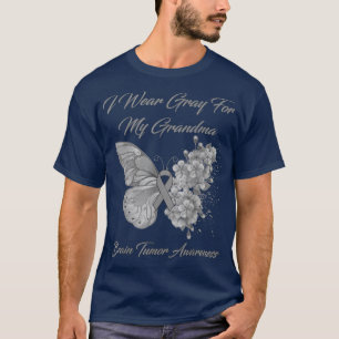 Camiseta Mariposa: Yo Uso Gris Para Mi Abuela Tumor De Cere