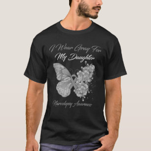 Camiseta Mariposa, Yo Uso Gris Para Mi Hija Narcolepsia A