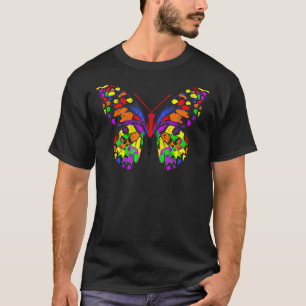 Camiseta Mariposas Arcoiris, Mariposa Monarca Para Hombres