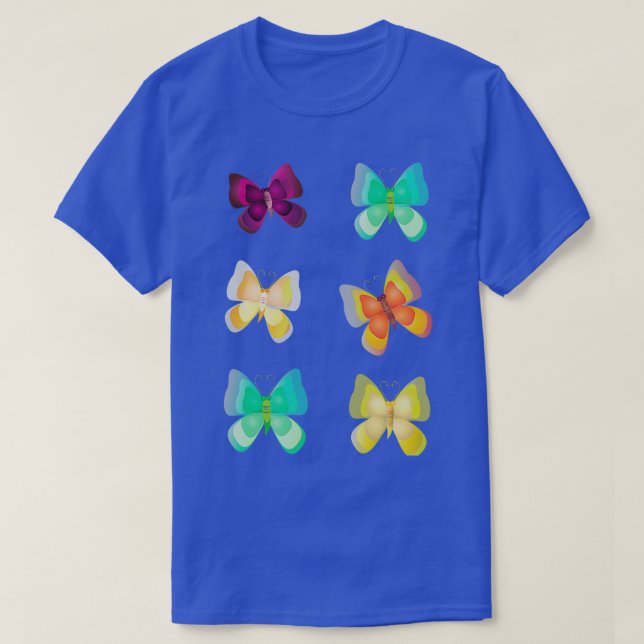 Camiseta Mariposas Arte del zoológico (Diseño del anverso)