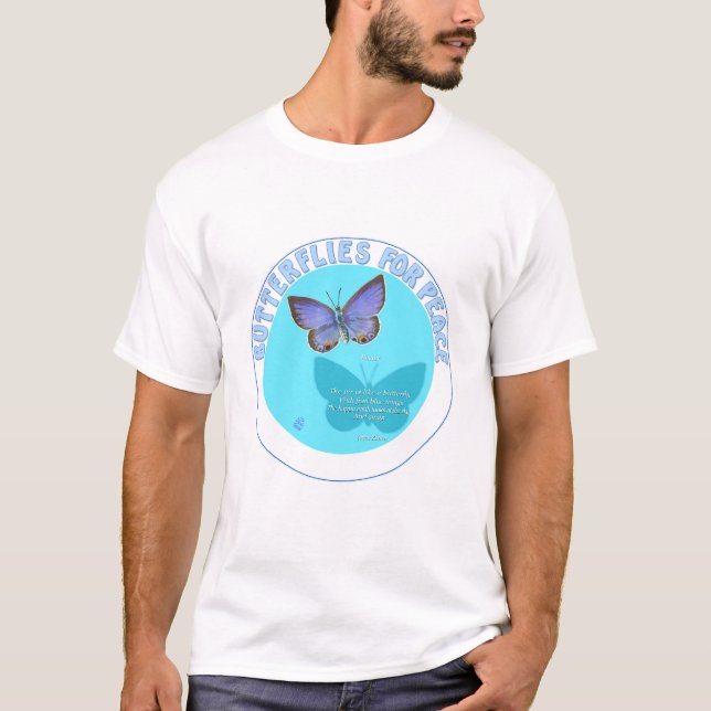 Camiseta Mariposas azules de Miami "para la paz" #2 (Anverso)