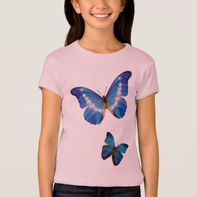 Camiseta Mariposas azules de Morpho (Anverso)