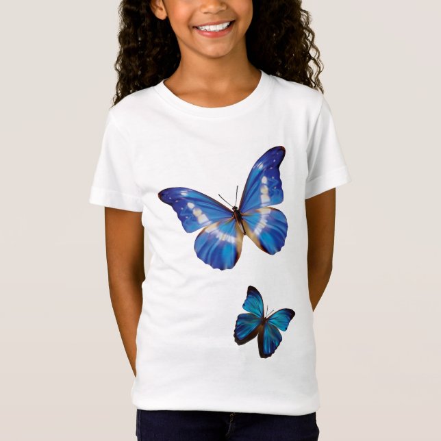 Camiseta Mariposas azules de Morpho (Anverso)