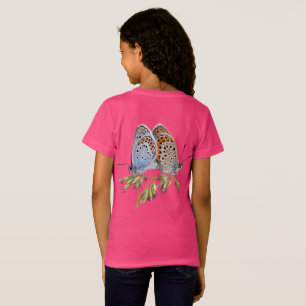Camiseta Mariposas Azules Flor Silvestre Naturaleza