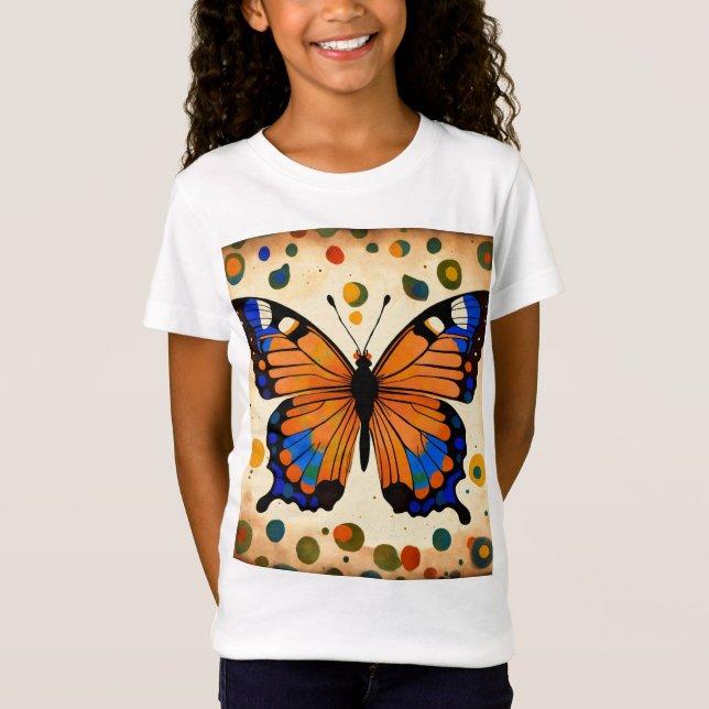 Camiseta Mariposas caprichosas: Sueños Pastel en negro (Anverso)