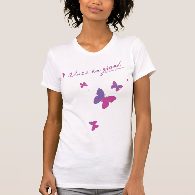 Camiseta mariposas coloreadas (Anverso)