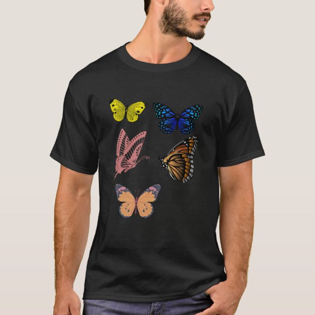 Camiseta Mariposas coloridas (Anverso)