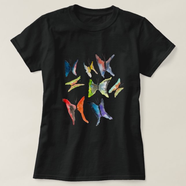 Camiseta Mariposas coloridas T-Shirt (Diseño del anverso)