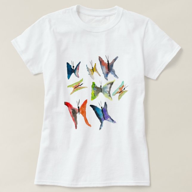 Camiseta Mariposas coloridas T-Shirt (Diseño del anverso)