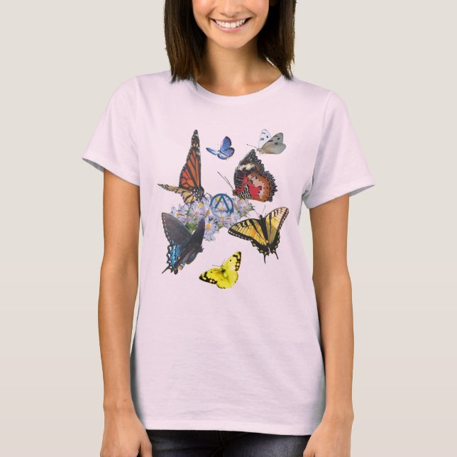 Camiseta mariposas con círculo triángulo 26 rev (Anverso)
