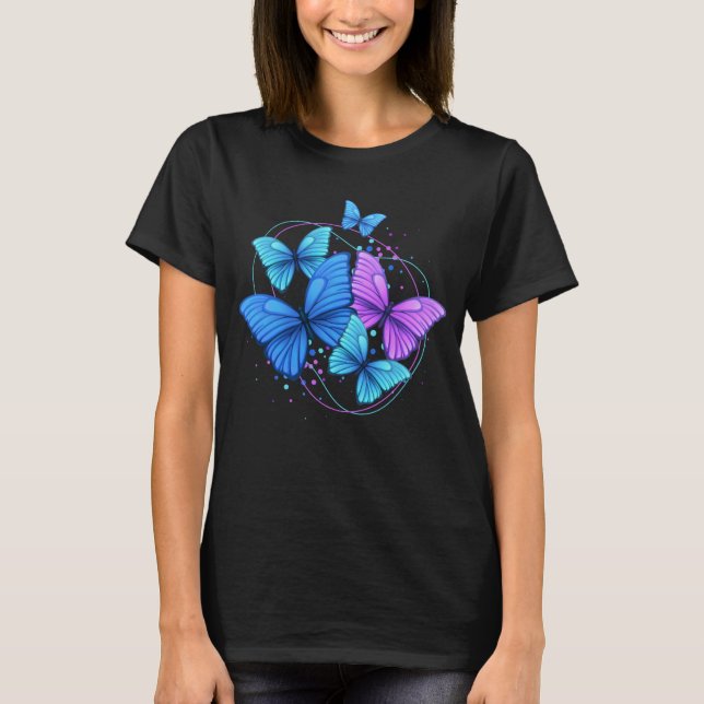 Camiseta Mariposas Cute Wild Y Sparky Coloridas (Anverso)