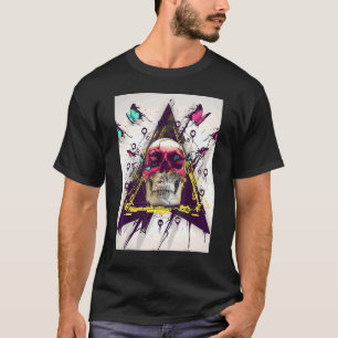 Camiseta Mariposas de cráneo gótica Guay Fancy Fiesta Metal