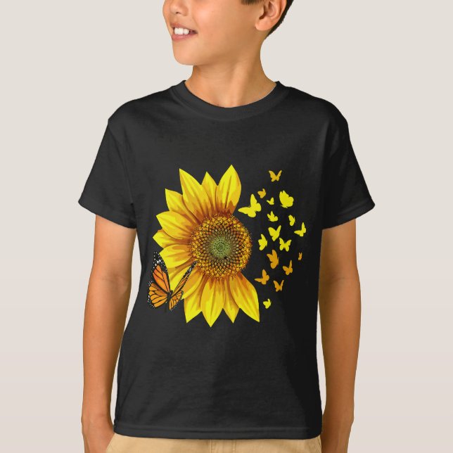 Camiseta Mariposas de girasol para mujeres (Anverso)