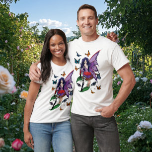 Camiseta Mariposas de hongos morados