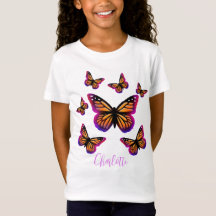 Mariposas de naranjo azul púrpura T-Shirt