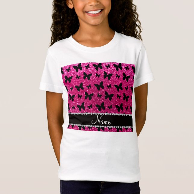 Camiseta Mariposas de neón conocidas de encargo del (Anverso)