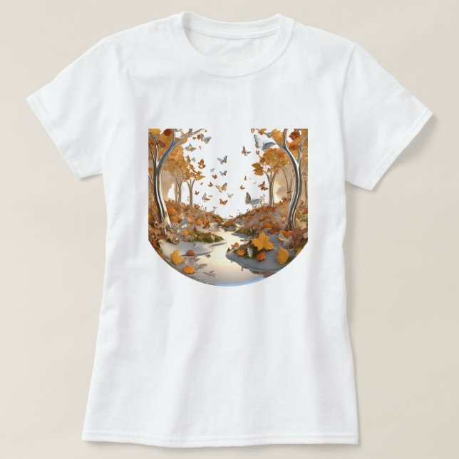 Camiseta Mariposas de otoño (Diseño del anverso)