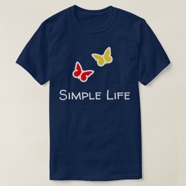 Camiseta Mariposas de vida simple (Diseño del anverso)