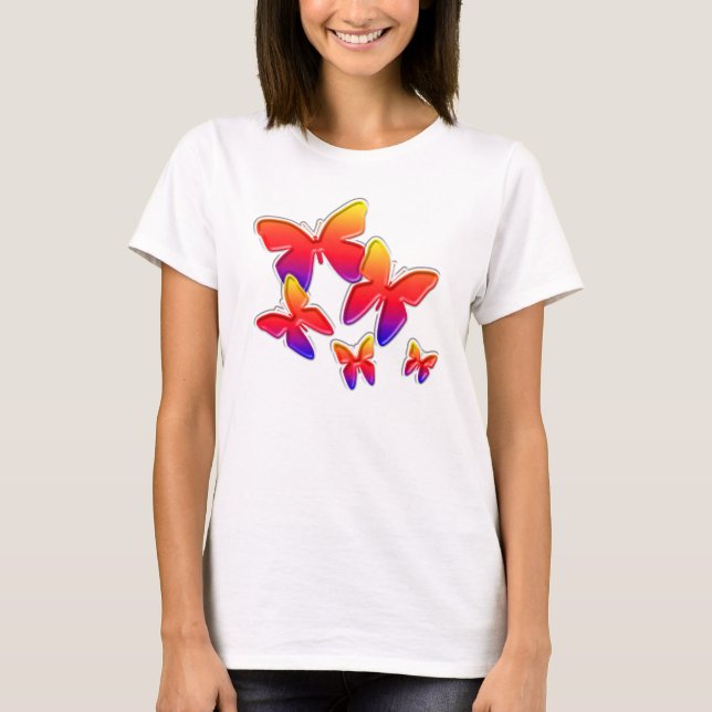 Camiseta Mariposas del arco iris (Anverso)