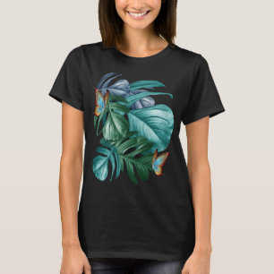 Camiseta Mariposas del paraíso Tropical Turquesa