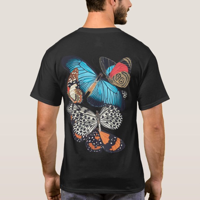 Camiseta Mariposas en mi capucha de espalda (Reverso)
