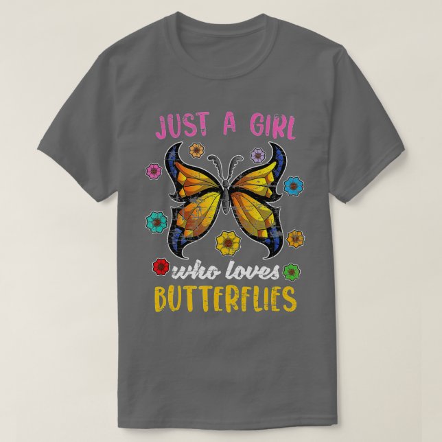 Camiseta Mariposas Enamoradas de la naturaleza Chicas de an (Diseño del anverso)