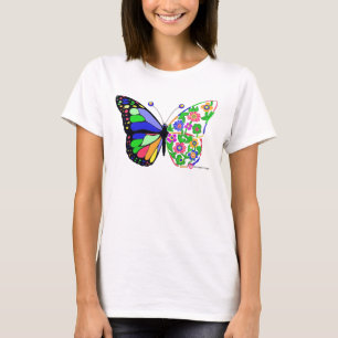 Camiseta Mariposas, flores amor pulmonar