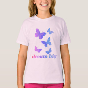 Camiseta Mariposas Inspiradoras Sueñan En Grande Lindo Tend