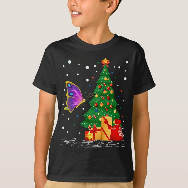 Camiseta Mariposas Lover Gift Santa Hat Butterfly Christine (Anverso)