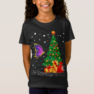 Camiseta Mariposas Lover Gift Santa Hat Butterfly Christine