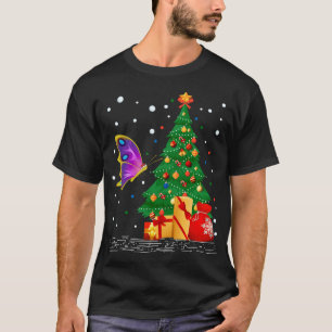 Camiseta Mariposas Lover Gift Santa Hat Butterfly Christine