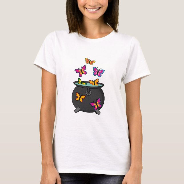 Camiseta Mariposas mágicas de un Cauldron (Anverso)