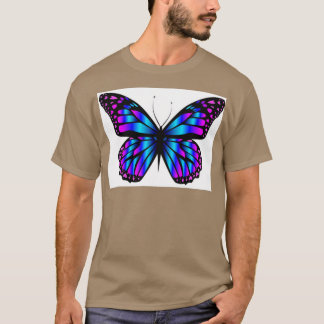 Camiseta Mariposas Mariposas Moradas Azules Mariposas