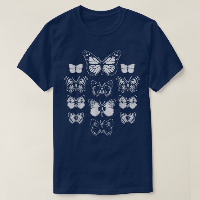 Camiseta Mariposas Modos Grunge Gótico Fairycore Estética (Diseño del anverso)