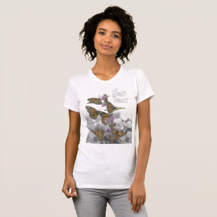 Camiseta Mariposas Monarca Pintadas A Mano