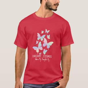 Camiseta Mariposas Pastel Galaxia Soñador Estética