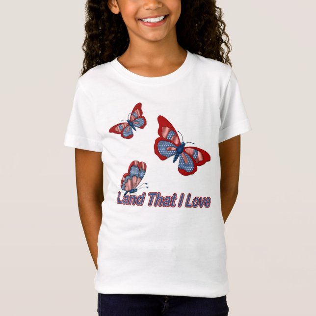 Camiseta Mariposas Patrióticas (Anverso)
