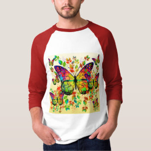 CAMISETA MARIPOSAS PRIMAVERALES NATURALEZA COLORIDA